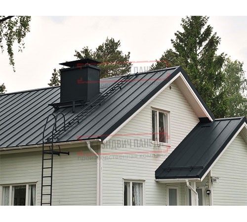 Кликфальц 0,5 Satin RAL7016 антрацитово-серый с пленкой на замках