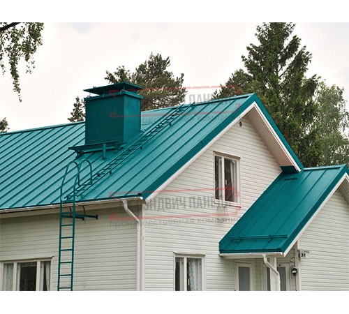 Кликфальц 0,45 Полиэстер RAL5021 водная синь с пленкой на замках