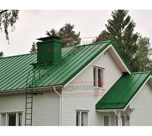 Кликфальц 0,45 Полиэстер RAL6002 лиственно-зеленый с пленкой на замках