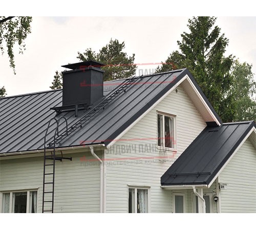 Кликфальц GL 0,5 Rooftop Matte RAL7024 мокрый асфальт с пленкой