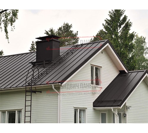 Кликфальц GL 0,5 Rooftop Matte RR32 темно-коричневый с пленкой