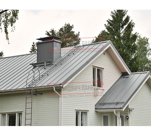 Кликфальц 0,45 Полиэстер RAL9006 бело-алюминиевый с пленкой на замках