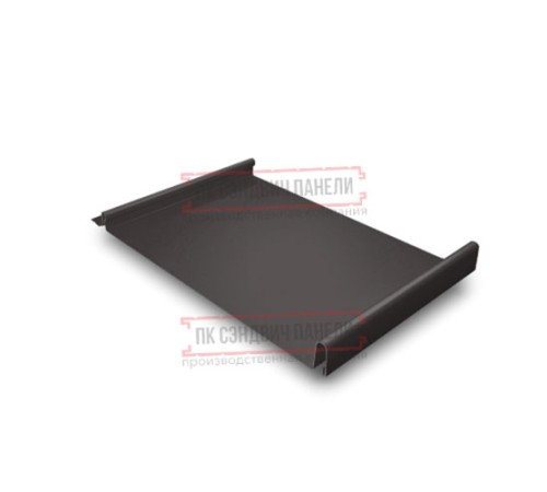 Кликфальц GL 0,5 GreenCoat Pural BT, matt RR32 темно-коричневый (RAL8019 серо-коричневый) с пленкой на замках