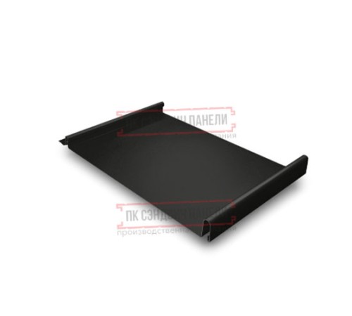 Кликфальц GL 0,5 Quarzit lite RAL9005 черный с пленкой на замках