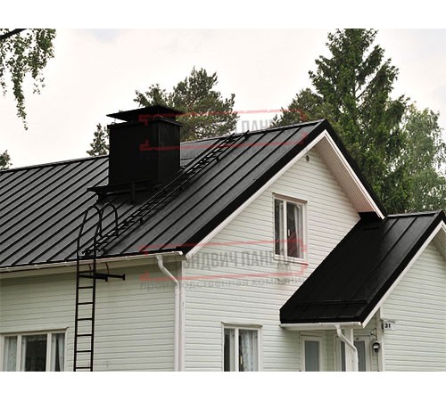 Кликфальц GL 0,5 Quarzit lite RAL9005 черный с пленкой на замках