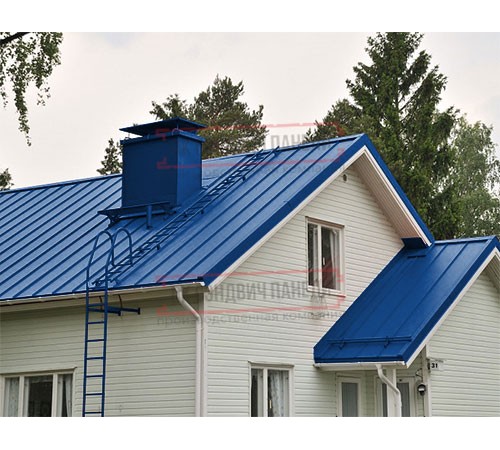 Кликфальц 0,5 Satin RAL5005 сигнальный синий с пленкой на замках