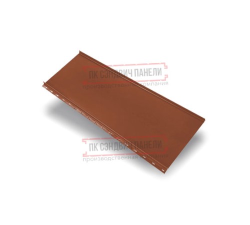 Кликфальц mini 0,5 Satin RAL8004 терракота с пленкой на замках