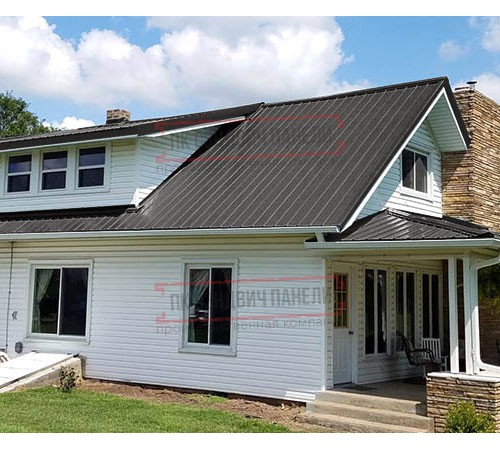 Кликфальц mini 0,45 Drap ST RR32 темно-коричневый с пленкой на замках