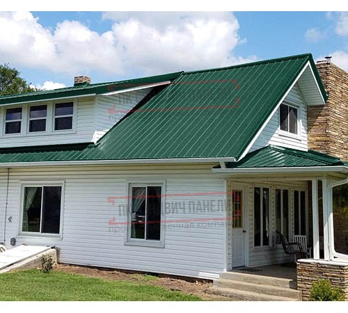 Кликфальц mini 0,45 Drap RAL6005 зеленый мох с пленкой на замках