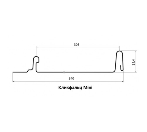 Кликфальц mini 0,5 Quarzit RAL6005 зеленый мох с пленкой на замках
