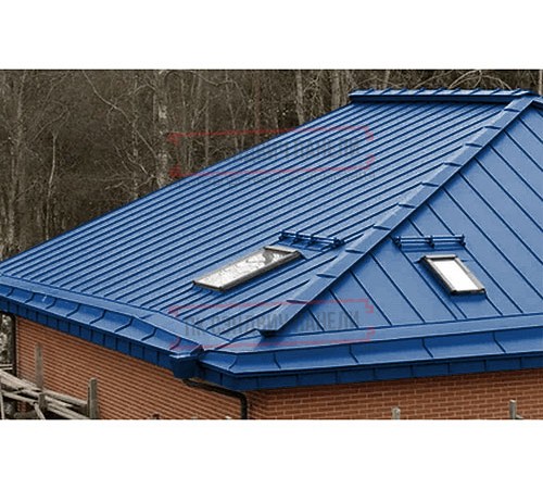 Кликфальц Pro 0,45 Полиэстер RAL5005 сигнальный синий с пленкой на замках