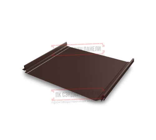 Кликфальц Pro 0,5 Quarzit RAL8017 шоколад с пленкой на замках