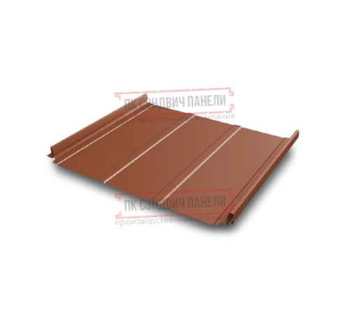 Кликфальц Pro Line 0,45 Полиэстер RAL8004 терракота с пленкой на замках