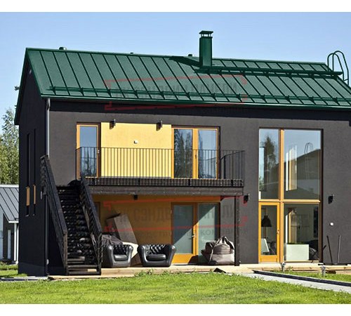 Кликфальц Pro Gofr 0,45 Drap RAL6005 зеленый мох с пленкой на замках