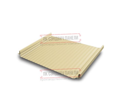 Кликфальц Pro Gofr 0,45 Полиэстер RAL1014 слоновая кость с пленкой на замках