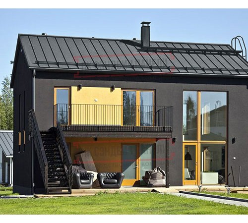 Кликфальц Pro Gofr 0,45 Drap RAL7016 антрацитово-серый с пленкой на замках