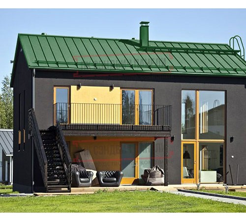 Кликфальц Pro Gofr 0,45 Полиэстер RAL6002 лиственно-зеленый с пленкой на замках