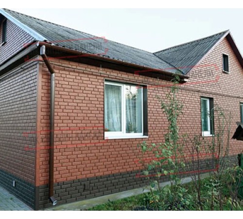 Угловой элемент для термопанели White Hills Лондон Брик Т301-75, толщина 60 мм