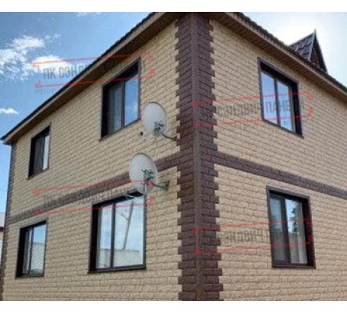 Угловой элемент для термопанели White Hills Лондон Брик Т301-75, толщина 60 мм