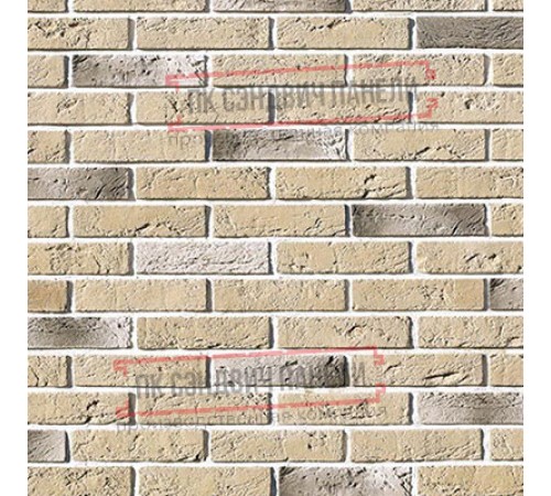 Рядовая плитка линия "Светлые холмы" Дерри Брик 385-10 с расшивкой 1 см.