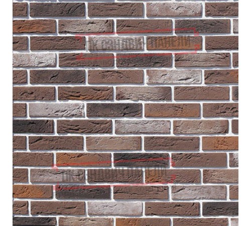 Рядовая плитка линия "Светлые холмы" Дерри Брик 389-60 с расшивкой 1 см.