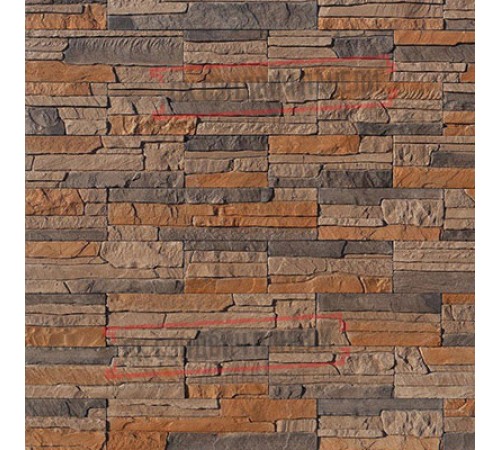 Рядовая плитка линия "Светлые холмы" Хайлэнд 292-40 без шва