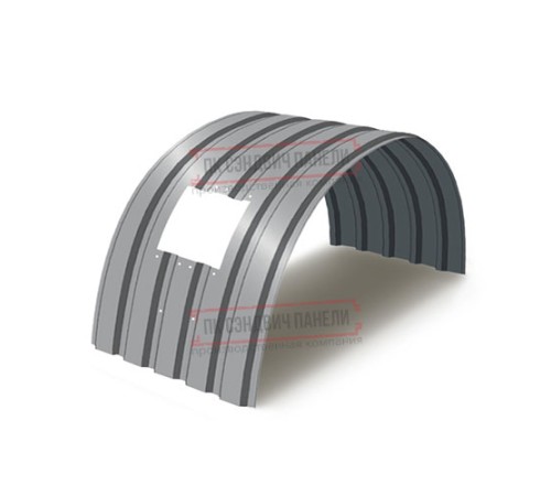 Продольно гнутый профнастил для укрытий конвейеров МП35ПГ-1076, 0,9, в полимерном покрытии