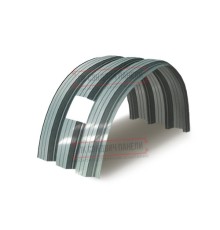 Продольно гнутый профнастил для укрытий конвейеров Н114ПГ-807, 0,9, нержавеющий