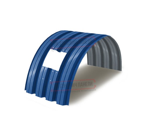 Продольно гнутый профнастил для укрытий конвейеров Н60ПГ-902, 0,7, в полимерном покрытии