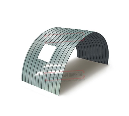 Продольно гнутый профнастил для укрытий конвейеров С10ПГ-1160, 0,7, нержавеющий