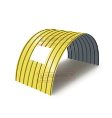 Продольно гнутый профнастил для укрытий конвейеров МП20ПГ-1150, 0,6, в полимерном покрытии