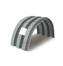 Продольно гнутый профнастил для укрытий конвейеров Н114ПГ-807, 0,6, оцинкованный