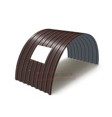 Продольно гнутый профнастил для укрытий конвейеров С17ПГ-1163, 1,0, в полимерном покрытии