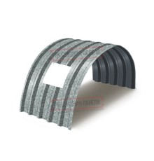 Продольно гнутый профнастил для укрытий конвейеров С44ПГ-1047, 0,6, оцинкованный