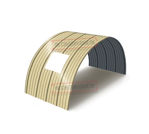 Продольно гнутый профнастил для укрытий конвейеров НС18ПГ-1170, 0,5, в полимерном покрытии