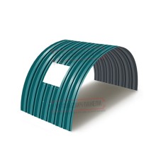 Продольно гнутый профнастил для укрытий конвейеров С15ПГ-1190, 0,9, в полимерном покрытии