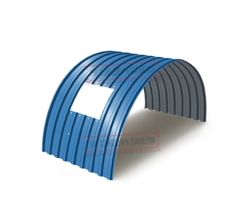 Продольно гнутый профнастил для укрытий конвейеров МП20ПГ-1150, 0,8, в полимерном покрытии