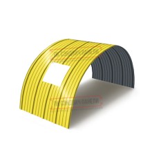 Продольно гнутый профнастил для укрытий конвейеров НС18ПГ-1170, 0,6, в полимерном покрытии