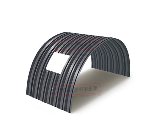 Продольно гнутый профнастил для укрытий конвейеров С15ПГ-1190, 1,0, в полимерном покрытии