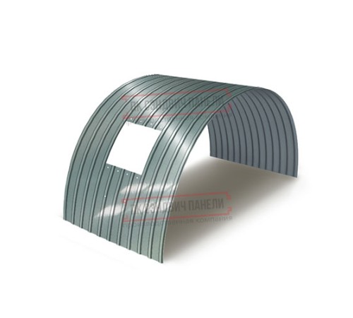 Продольно гнутый профнастил для укрытий конвейеров С18ПГ-1023, 1,0, нержавеющий