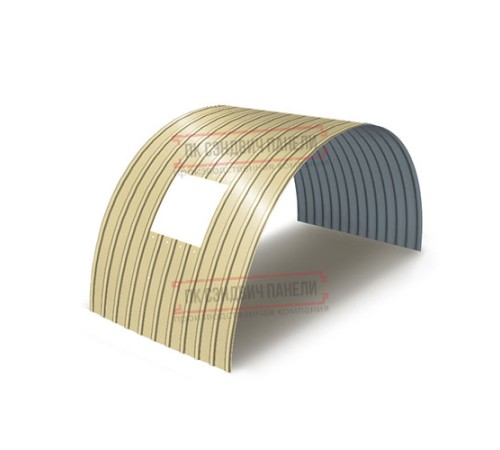 Продольно гнутый профнастил для укрытий конвейеров С18ПГ-1023, 0,5, в полимерном покрытии