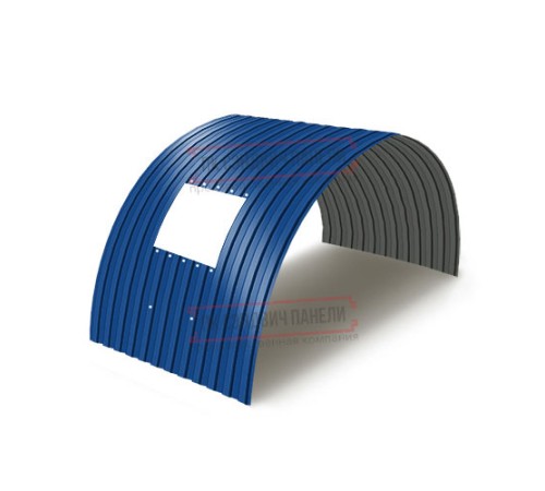 Продольно гнутый профнастил для укрытий конвейеров СС10ПГ-1160, 0,7, в полимерном покрытии