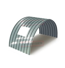 Продольно гнутый профнастил для укрытий конвейеров МП20ПГ-1150, 0,6, нержавеющий