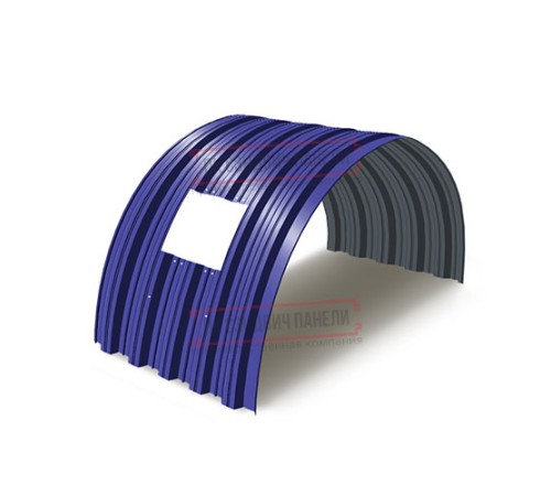 Продольно гнутый профнастил для укрытий конвейеров НС35ПГ-1060, 0,6, в полимерном покрытии