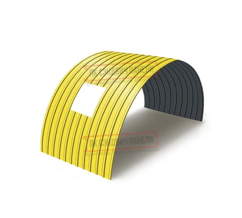 Продольно гнутый профнастил для укрытий конвейеров С10ПГ-1160, 0,6, в полимерном покрытии