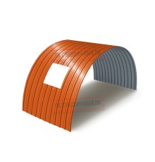 Продольно гнутый профнастил для укрытий конвейеров С18ПГ-1023, 0,6, в полимерном покрытии