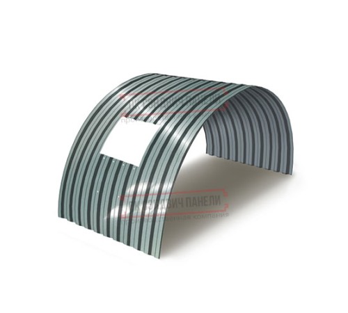 Продольно гнутый профнастил для укрытий конвейеров С21ПГ-1051, 0,9, нержавеющий