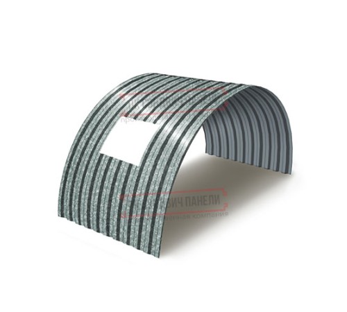 Продольно гнутый профнастил для укрытий конвейеров С21ПГ-1051, 0,5, оцинкованный