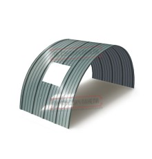 Продольно гнутый профнастил для укрытий конвейеров НС18ПГ-1170, 0,6, нержавеющий