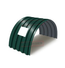 Продольно гнутый профнастил для укрытий конвейеров НС35ПГ-1060, 0,8, в полимерном покрытии